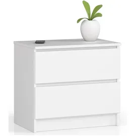 Akord Nachtschrank Akord 60 x 60 x 55 cm Weiß