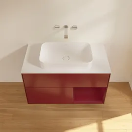 Villeroy & Boch Waschtischunterschrank 100 x 60,3 cm Rot Matt