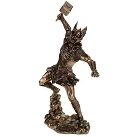Veronese by Joh. Vogler GmbH Nordischer Donnergott Thor in Rüstung Gott Figur bronziert Odin Skulptur by Veronese