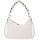 Coccinelle Boheme Schultertasche Baumwolle/Leather Elfenbein