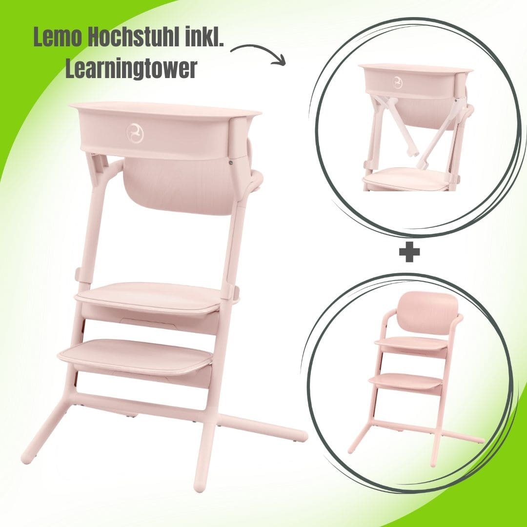 Cybex Lemo Hochstuhl inkl. Learning Tower / Lernturm-Aufsatz, Farbe: Suede Grey