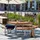 Plus Picknicktisch Twist Stahl-Holz 204 x 204 x 73 cm teak