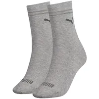 PUMA Damen New Casual Socken Classic 12er Pack, Größe:39-42, Farbe:Grey Melange (032) - 39-42