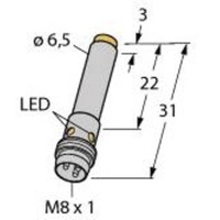 Turck Sensor nicht bündig PNP, Schließer NI3-EH6,5K-AP6X-V1131