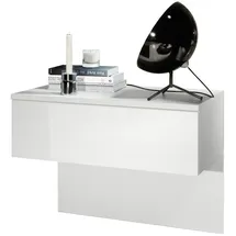 Vladon Nachtschrank Sleep 60 x 46 x 35 cm Weiß matt