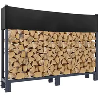 deluke Kaminholzregal Außen Metall 25 x 160 x 115 cm Grau