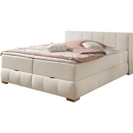 Home Affaire Boxbett HOME AFFAIRE "Chelles", beige (beige, natur), B:187cm L:225cm, Komplettbetten, inkl. Topper und Bettkasten
