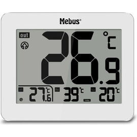 Mebus 01074 Thermometer, Thermometer + Hygrometer, Weiss