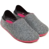 Gottstein Wool Slip-On Filzhausschuh grau himbeere