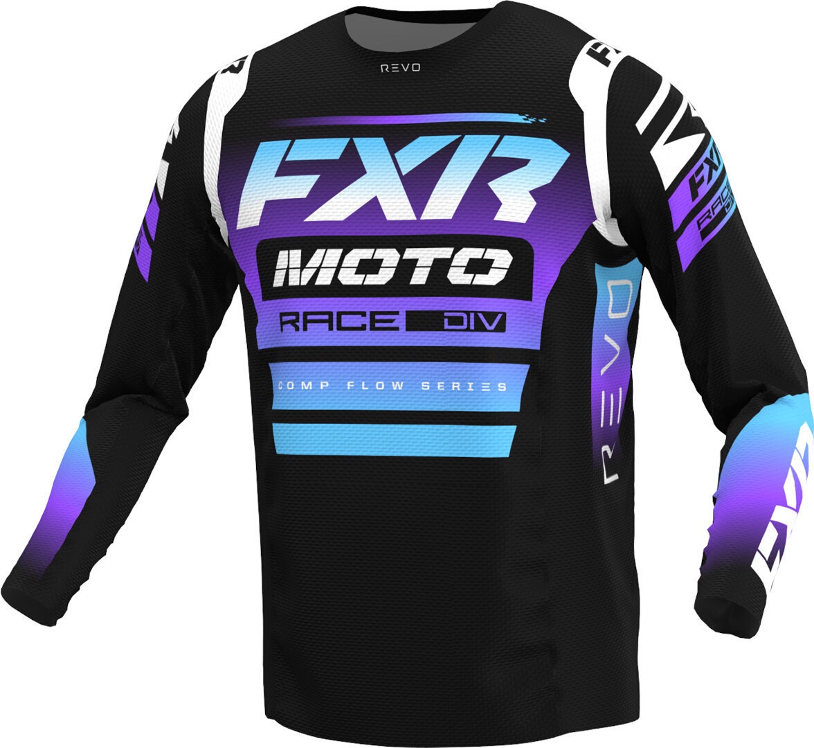 FXR Revo Comp Jeugd Motorcross Jersey, zwart-donkerrood, S