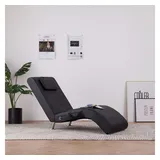 vidaXL Massage-Chaiselongue mit Kissen schwarz