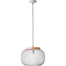 Brilliant Giada 1-flg. 40 cm zylinderförmig Metall/Holz grau/braun