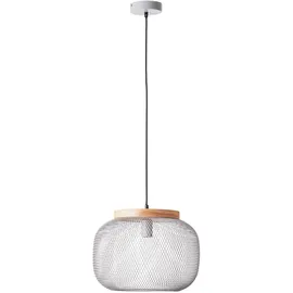Brilliant Giada 1-flg. 40 cm zylinderförmig Metall/Holz grau/braun