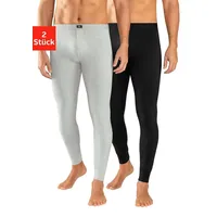 H.I.S. H.I.S Lange Unterhose, (Packung, 2 St.), mit Bündchen am Bein H.I.S grau-meliert, schwarz