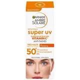 Garnier Ambre Solaire Super UV Sonnenschutzfluid Anti-Dark-Spots mit Vitamin C LSF 50+ Sonnencreme 40 ml