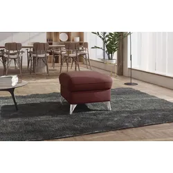 Polsterhocker SIT & MORE "Astoria", rot (bordeaux), B:63cm H:48cm T:74cm, 100% Polyester, Hocker, Passend zur "Astoria"-Serie