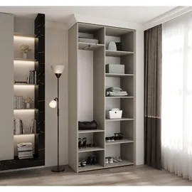 abiks möbel Drehtürenschrank COMO 110 x 245,5 x 40 cm Schwarz