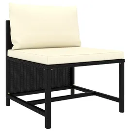 vidaXL 2-Sitzer-Gartensofa 2 x 0 x 0 cm Schwarz