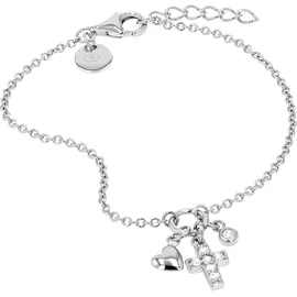 Tom Tailor Kreuz-Optik Herz Armband Silber 925 16 cm