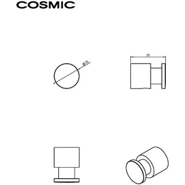 Cosmic Handtuchhaken Schwarz WJC238A0020036