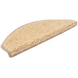 Karat Shaggy Stufenmatte Barcelona Halbrund 23,5 x 65 cm Beige