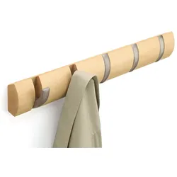 Umbra - Flip Hook 5er Garderobenleiste, natur