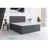 A&J MöbelLand Boxspringbett VAR 120 x 200 cm Grau