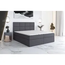 A&J MöbelLand Boxspringbett VAR 120 x 200 cm Grau