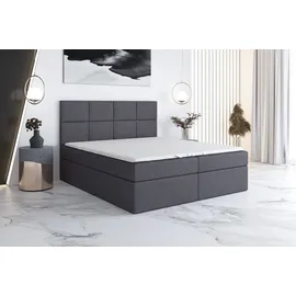 A&J MöbelLand Boxspringbett VAR 120 x 200 cm Grau