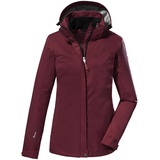 KILLTEC Damen Funktionsjacke/Outdoorjacke mit abzippbarer Kapuze - Kurzgröße KOS 133 KG WMN JCKT, weinrot, 21,