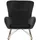 Beliani Schaukelsessel ELLAN Polyester 71 x 97 x 90 cm Schwarz/Braun