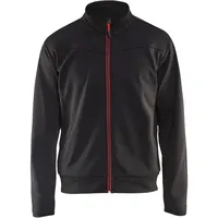 Blåkläder Blakläder Sweatjacke Service Plus, schwarz / rot, Unisex-Größe: