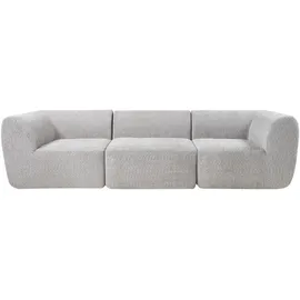 [en.casa] Couch Bouclé 3-Sitzer Grau