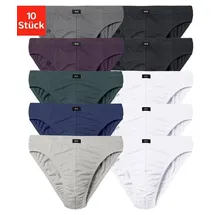 H.I.S. H.I.S Slip Männer Unterhose (Packung, 10-St) in Unifarben blau|bunt|grau|grün|schwarz 3 (XS)