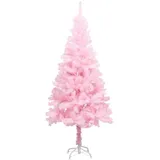 vidaXL Künstlicher Weihnachtsbaum mit LEDs & Kugeln Rosa 150 cm PVC Modell 3