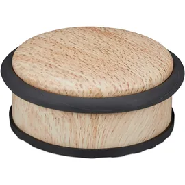 Relaxdays Türstopper Holzoptik Braun 10 x 5 cm