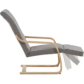 Homestyle4u Relaxsessel Cord 66 x 94 x 62 cm Grau mit Liegefunktion