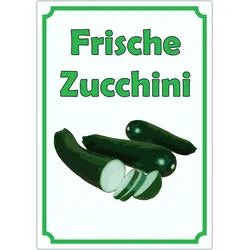 Frische Zucchini Aufkleber Hochkant A9 (37x52mm)