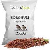 Sorghum Hirse Vogelfutter 25 kg Ergänzung Wildvögel Wellensittich Kanarien kohlenhydrat- und nährstoffreiches, ganzjähriges Vogelfutter Energiequelle für Wild- und Kleinvögel