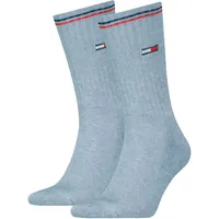 Tommy Hilfiger Unisex Sportsocken, Multipack - UNI Iconic Sock, Tennissocken Hellblau 35-38 Pack