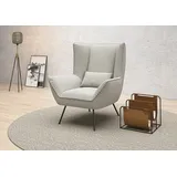 Home Affaire Sessel HOME AFFAIRE "Kilrea Relaxsessel, Ohrensessel", grau (hellgrau), B:90cm H:112cm T:94cm, 88% Polyester, 12% Polyacryl, Sessel, Sessel, Extra hohe Rückenlehne