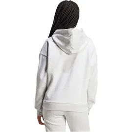 adidas Essentials 3-Streifen Fleece Hoodie Damen JX2540 - light grey heather/white S