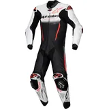 Alpinestars GP-R7, Lederkombi 1tlg. - Weiß/Schwarz/Neon-Rot - 62