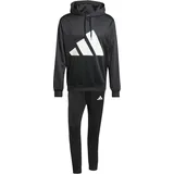 adidas Big Logo French Terry Trainingsanzug Black/White XS