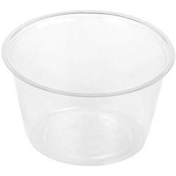 VEPATIM 100x BIO Dressingbecher rund  90ml Höhe 4,1 cm O 70mm Biokunststoff (PLA)