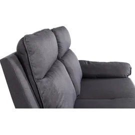 MCW 2er Kinosessel MCW-L94, Relaxsessel Fernsehsessel Sofa, Armlehne Liegefunktion Nosagfederung Stoff/Textil ~ dunkelgrau