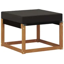 vidaXL Outdoor-Fußhocker Massivholz schwarz