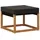 vidaXL Outdoor-Fußhocker Massivholz schwarz