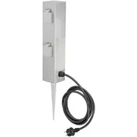 LEDINO Steckdosensäule 4-fach 3 m Weiß