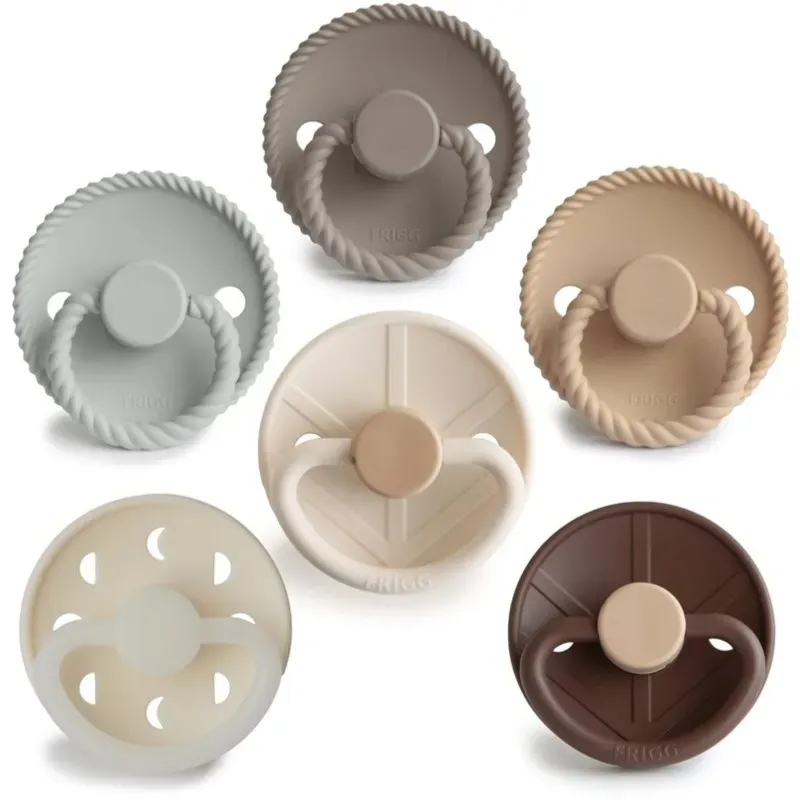 FRIGG 6-Pack Pacifiers Round Silicone Size 2 Schnuller Earthy Wonder 6 St.